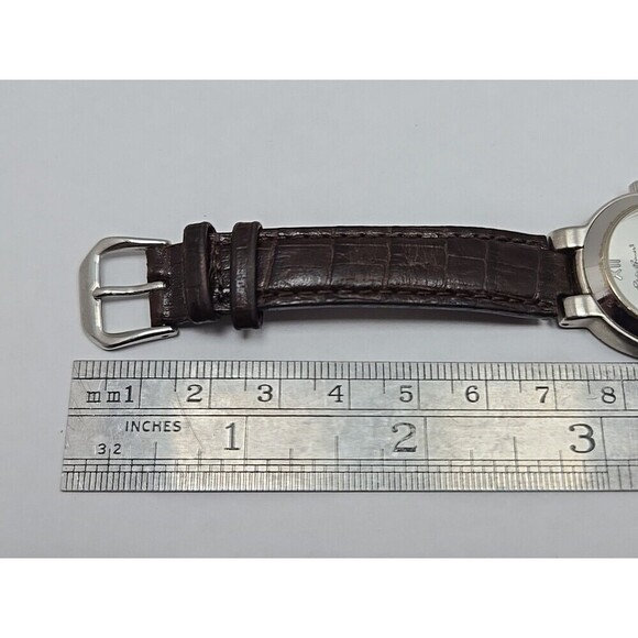 Eddie Bauer Roman Dial Womens Quartz Watch Brown Leather Band Silver New Battery main image 9